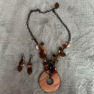 Chunky Boho Necklace and Earring Set